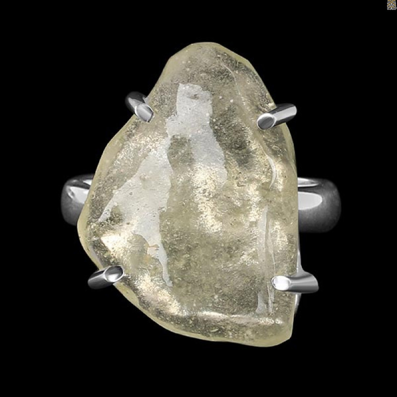 Libyan Desert Glass Ring-R-Size-6 LDG-2-33