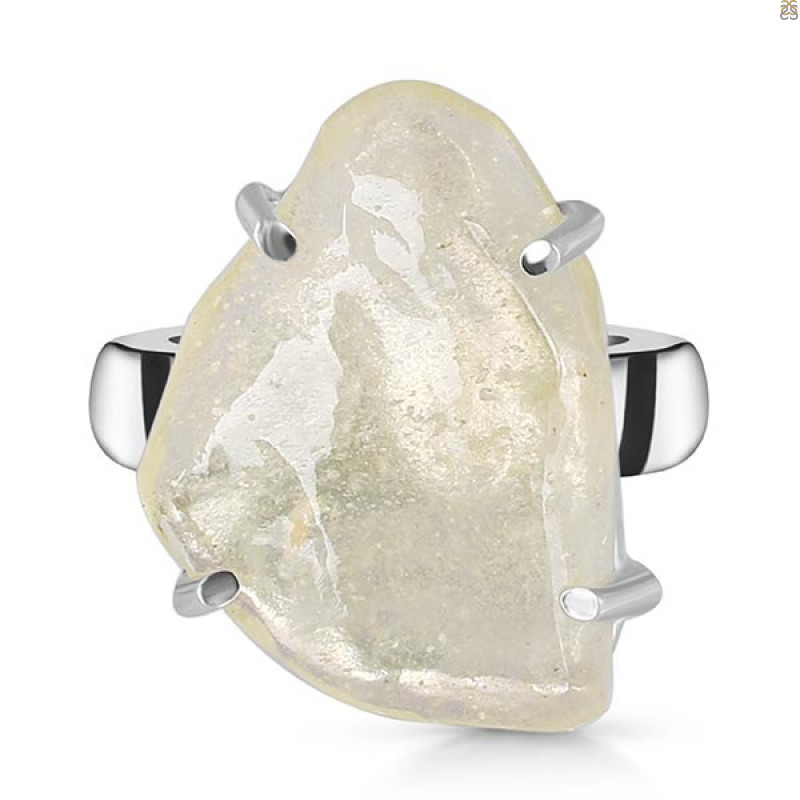 Libyan Desert Glass Ring-R-Size-6 LDG-2-33