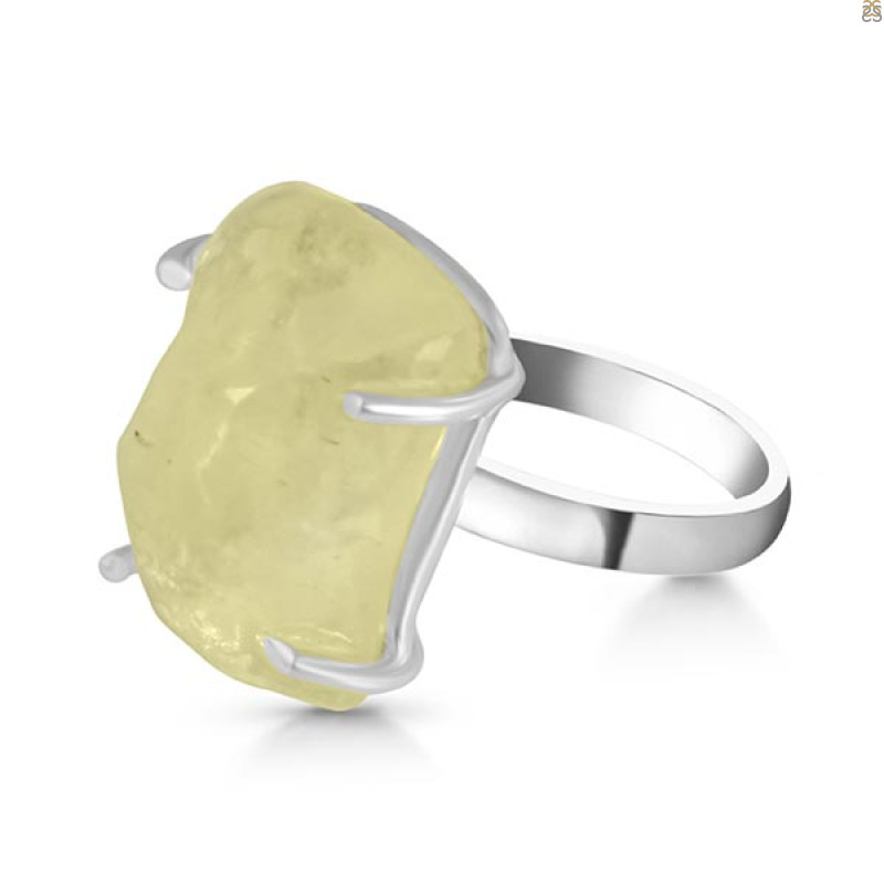 Libyan Desert Glass Ring-R-Size-5 LDG-2-41