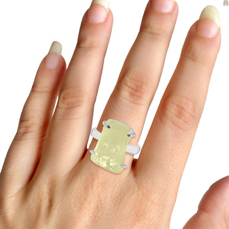 Libyan Desert Glass Ring-R-Size-5 LDG-2-41