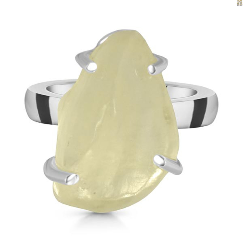 Libyan Desert Glass Ring-R-Size-5 LDG-2-43