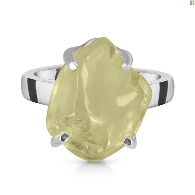 Libyan Desert Glass Ring-R-Size-7 LDG-2-47