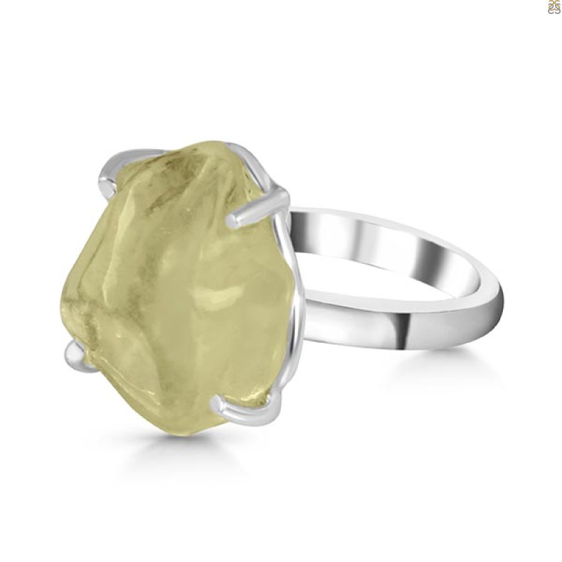Libyan Desert Glass Ring-R-Size-7 LDG-2-47