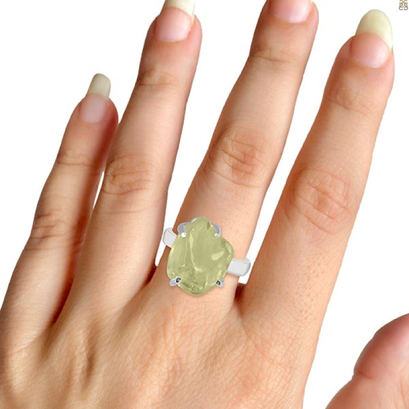 Libyan Desert Glass Ring-R-Size-7 LDG-2-47