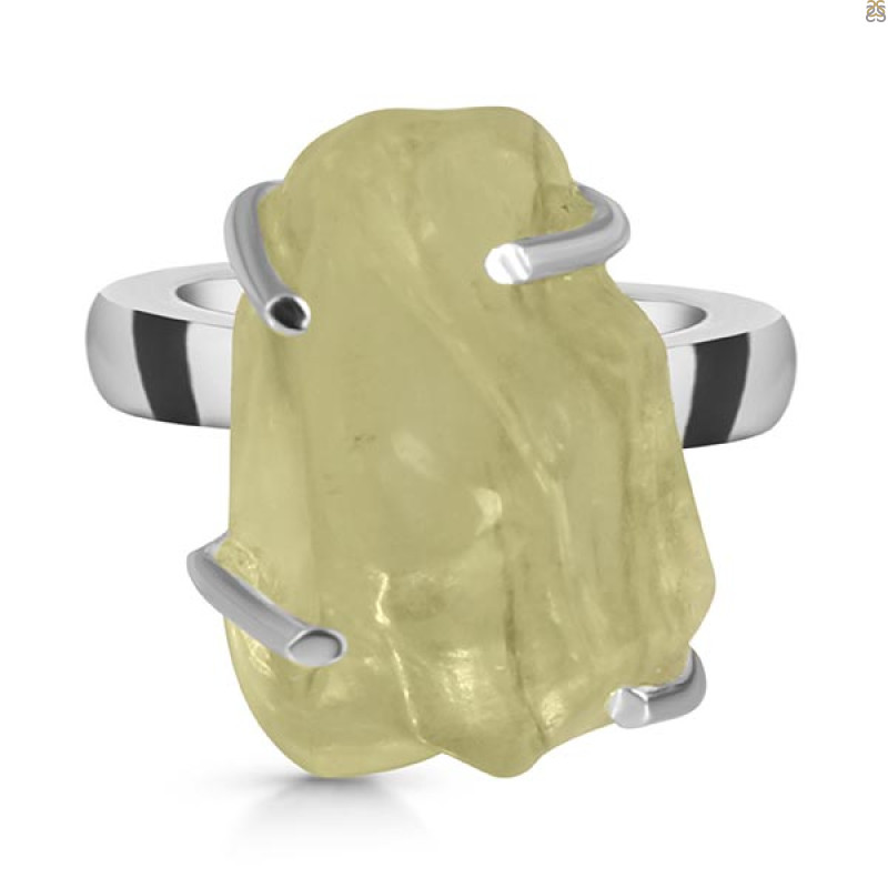 Libyan Desert Glass Ring-R-Size-6 LDG-2-48