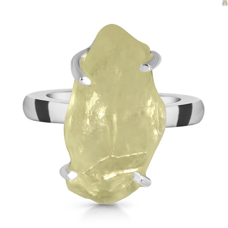 Libyan Desert Glass Ring-R-Size-6 LDG-2-50