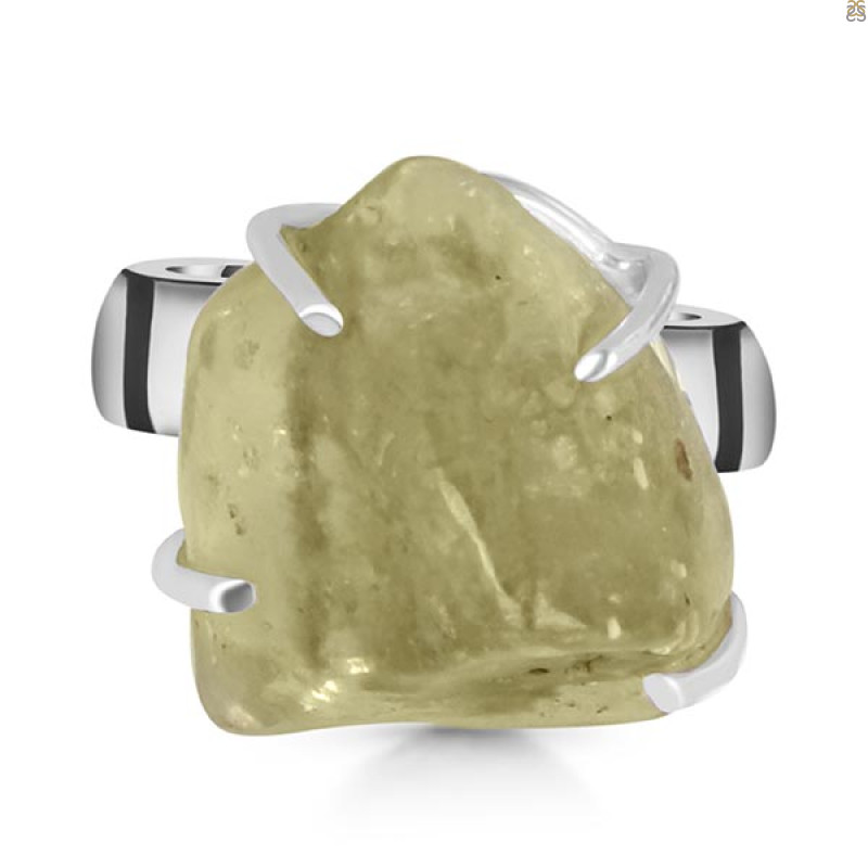 Libyan Desert Glass Ring-R-Size-10 LDG-2-58