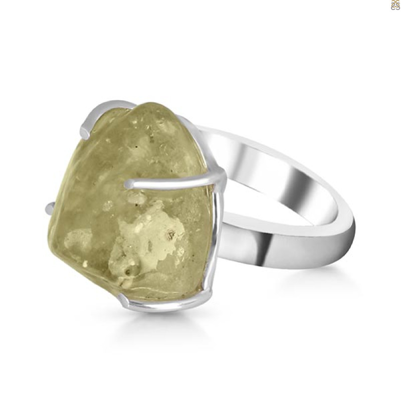 Libyan Desert Glass Ring-R-Size-10 LDG-2-58