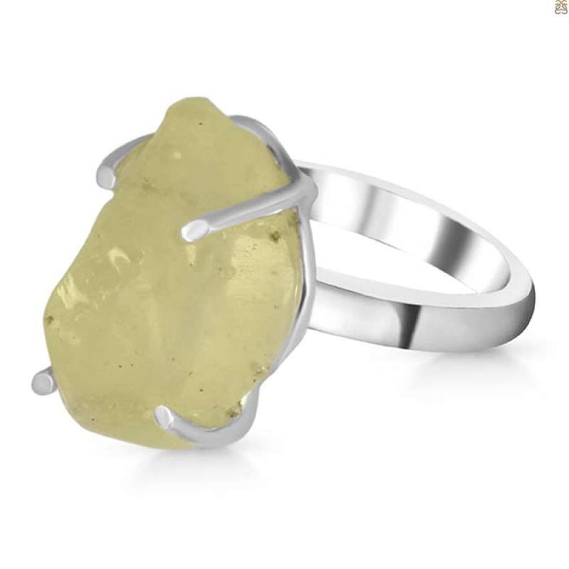 Libyan Desert Glass Ring-R-Size-6 LDG-2-38