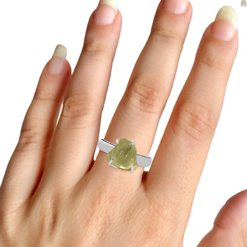 Libyan Desert Glass Ring-R-Size-7 LDG-2-86