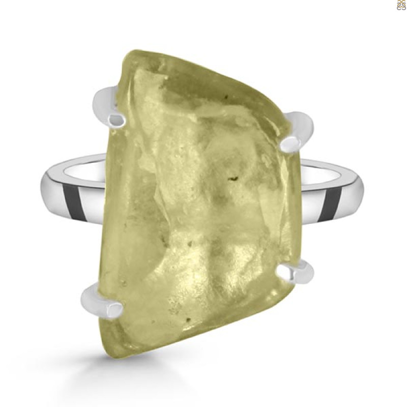 Libyan Desert Glass Ring-R-Size-5 LDG-2-41
