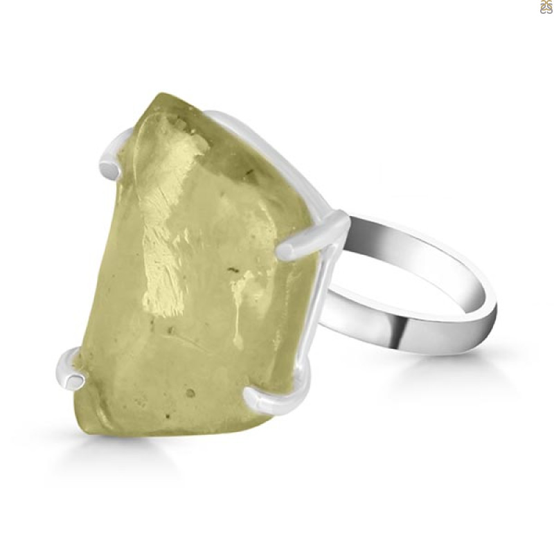 Libyan Desert Glass Ring-R-Size-5 LDG-2-41