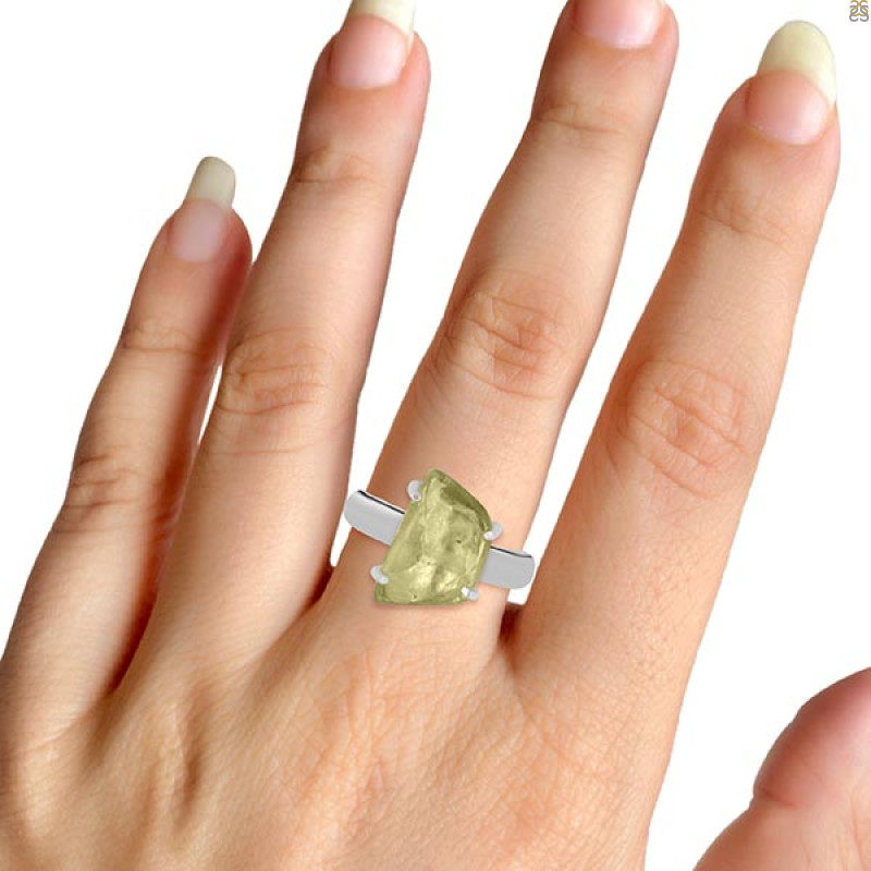 Libyan Desert Glass Ring-R-Size-5 LDG-2-41