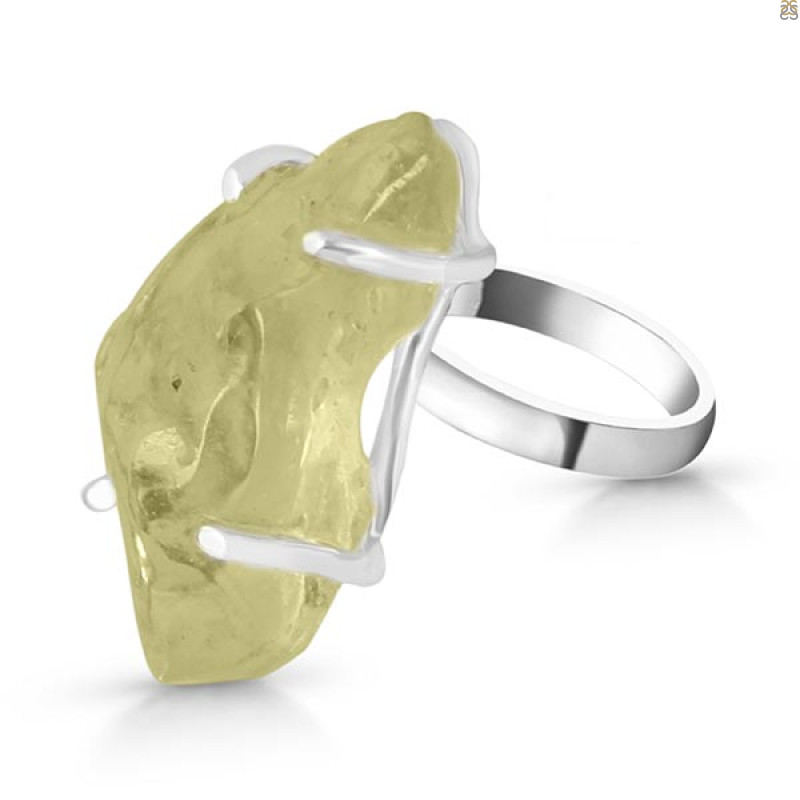 Libyan Desert Glass Ring-R-Size-5 LDG-2-92