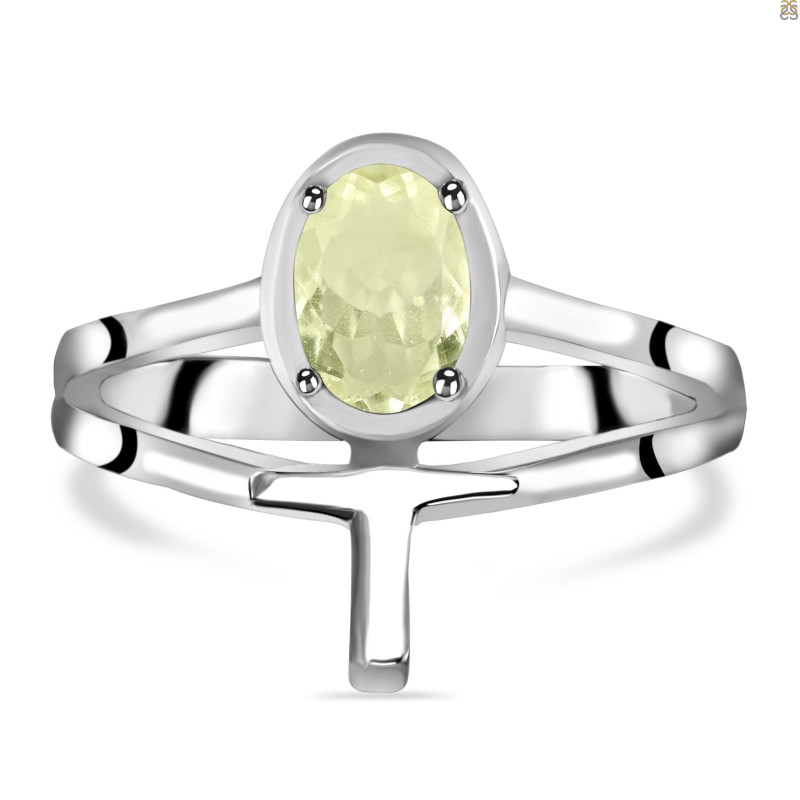 Libyan Desert Glass Holy Cross Ring LDG-RDR-2148.