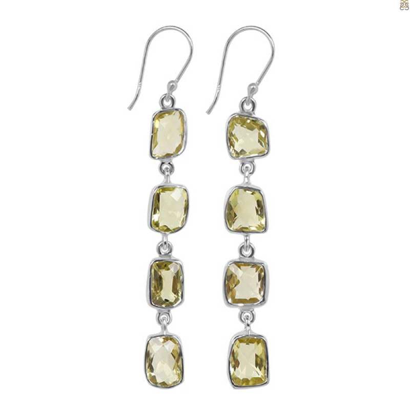 Lemon Quartz Earring-E LEM-3-5