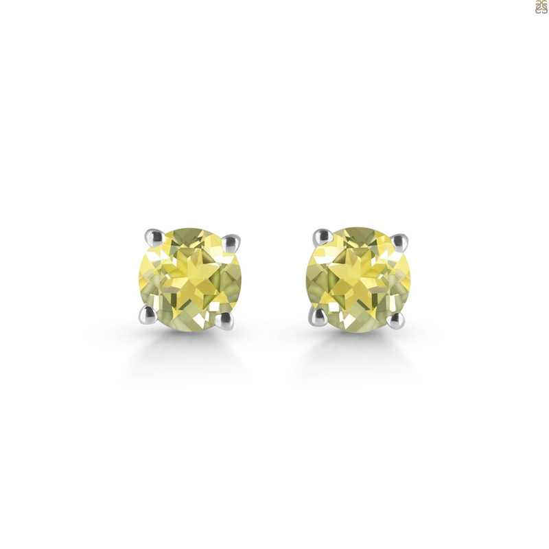 Lemon Quartz Stud Earring LEM-RDE-1435.