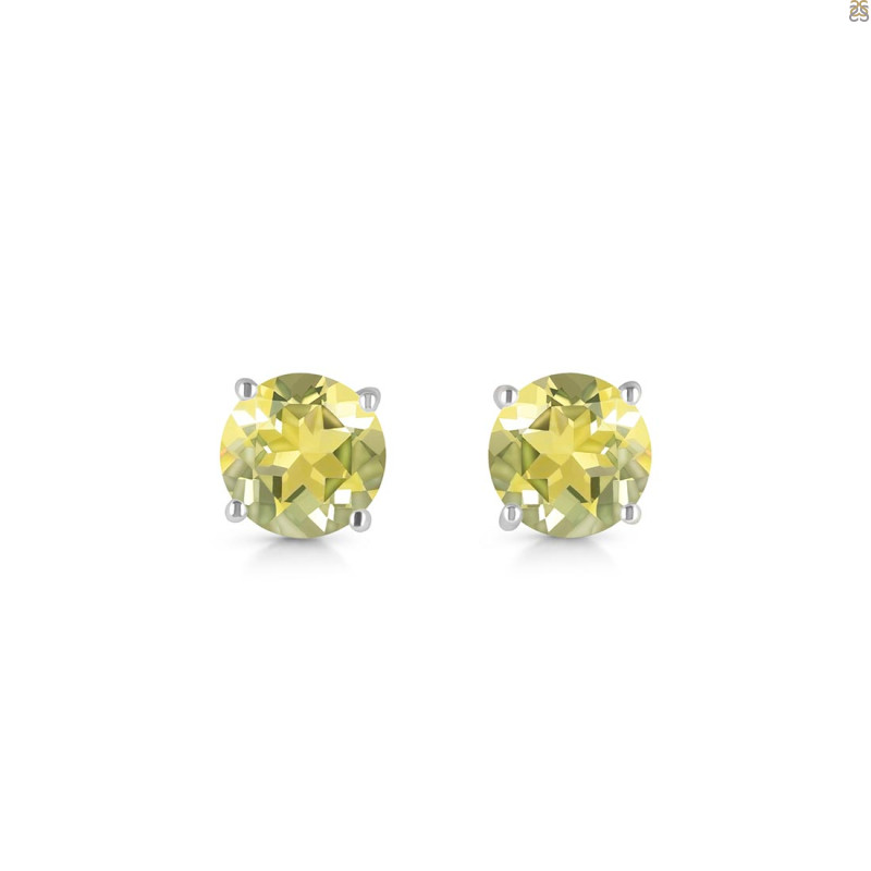 Lemon Quartz Stud Earring LEM-RDE-1436.