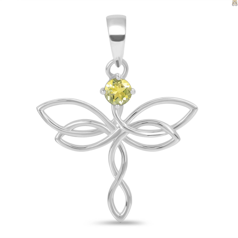 Lemon Quartz Holy Cross Pendant LEM-RDN-160-A.