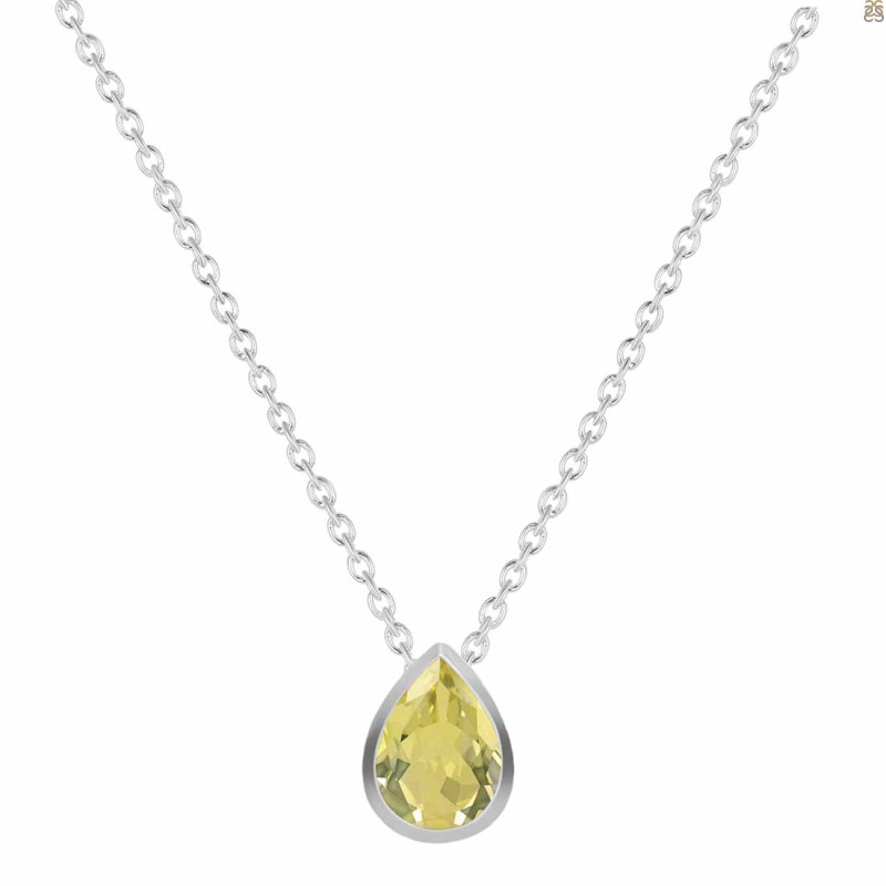 Lemon Quartz Necklace LEM-RDN-410.
