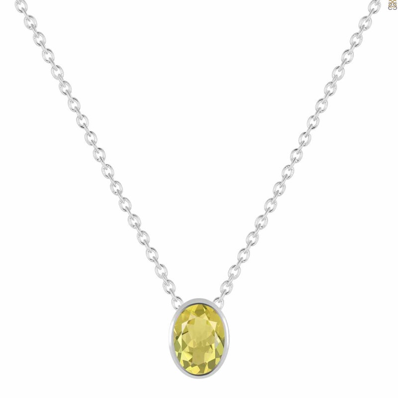 Lemon Quartz Necklace LEM-RDN-455.