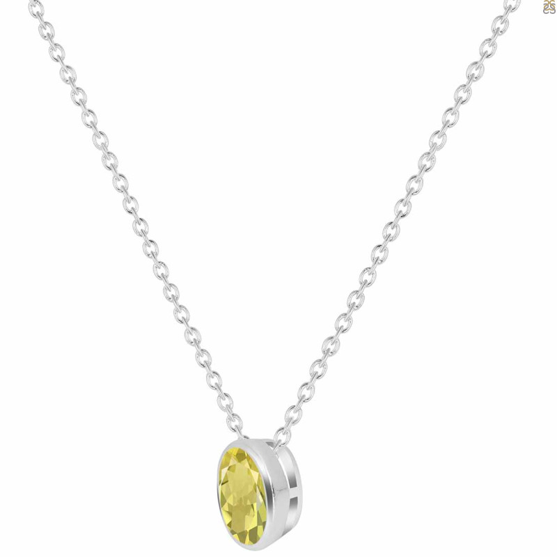 Lemon Quartz Necklace LEM-RDN-456.