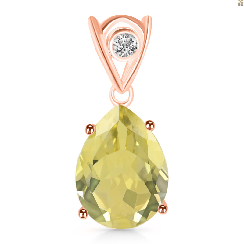 Lemon Quartz Pendant LEM-RDP-481-V-LOOP.