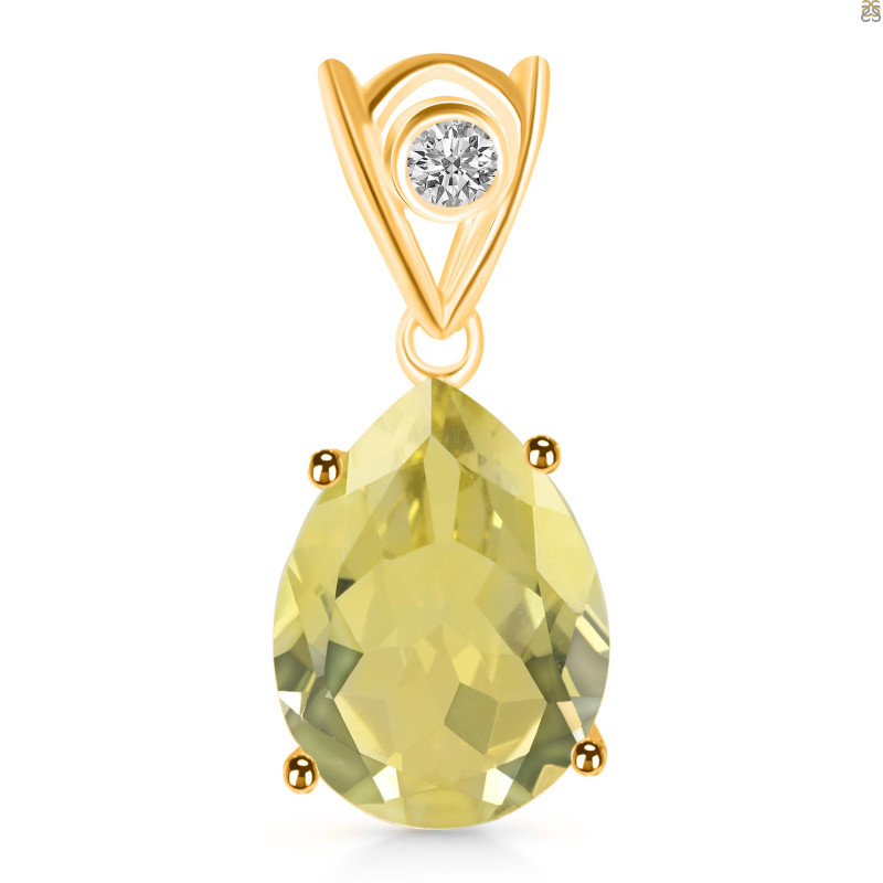 Lemon Quartz Pendant LEM-RDP-481-V-LOOP.
