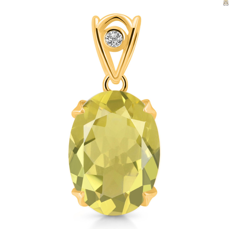 Lemon Quartz Pendant LEM-RDP-744-V-LOOP.