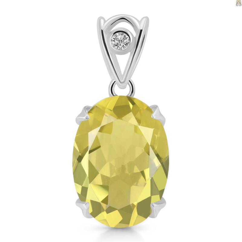 Lemon Quartz Pendant LEM-RDP-744-V-LOOP.