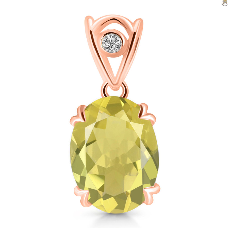 Lemon Quartz Pendant LEM-RDP-745-V-LOOP.