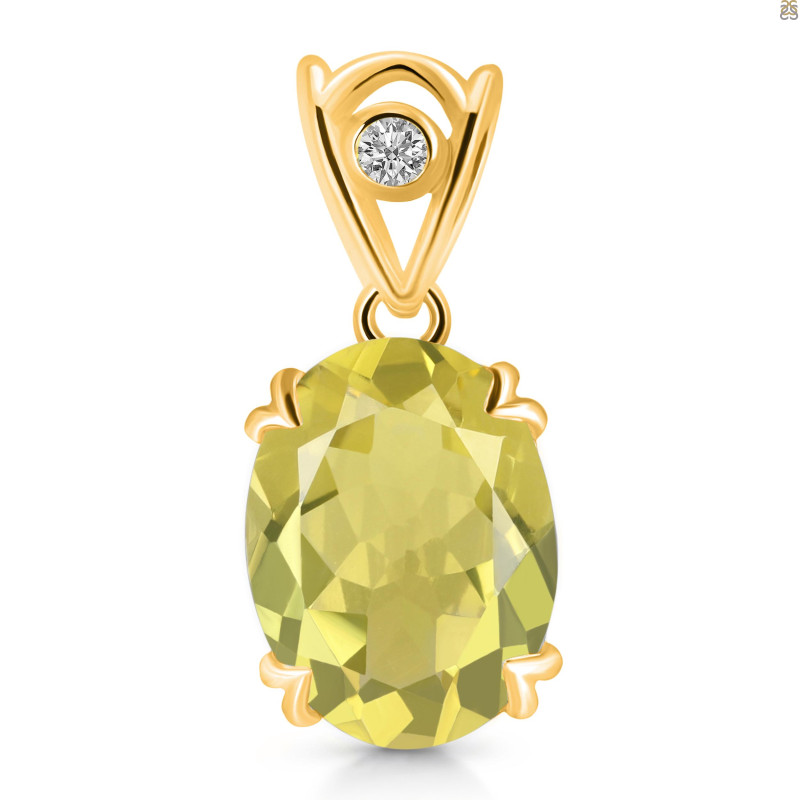 Lemon Quartz Pendant LEM-RDP-745-V-LOOP.