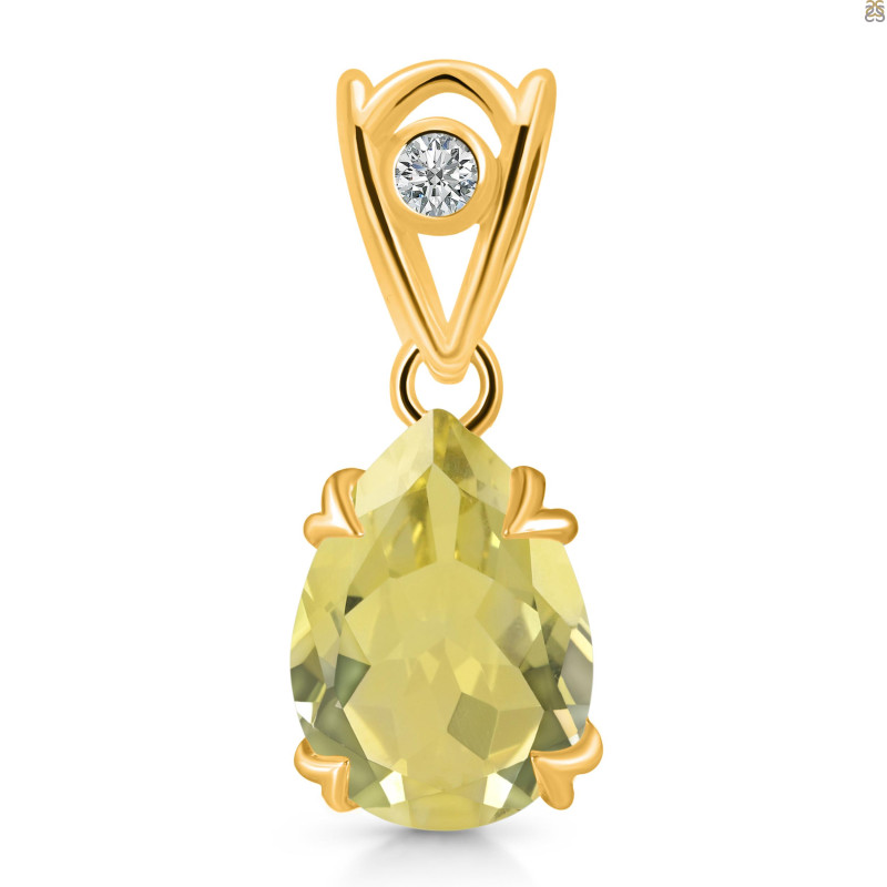 Lemon Quartz Pendant LEM-RDP-746-V-LOOP.