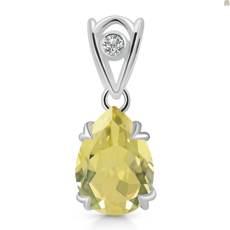 Lemon Quartz Pendant LEM-RDP-746-V-LOOP.