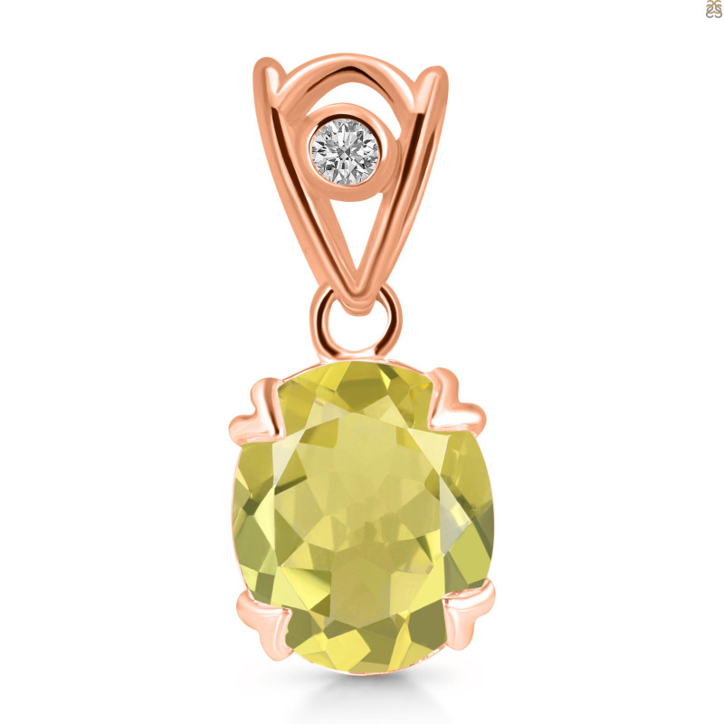 Lemon Quartz Pendant LEM-RDP-749-V-LOOP.