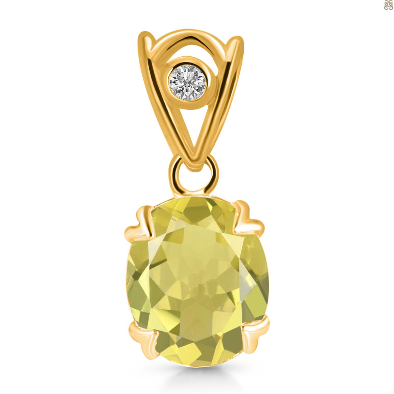 Lemon Quartz Pendant LEM-RDP-749-V-LOOP.