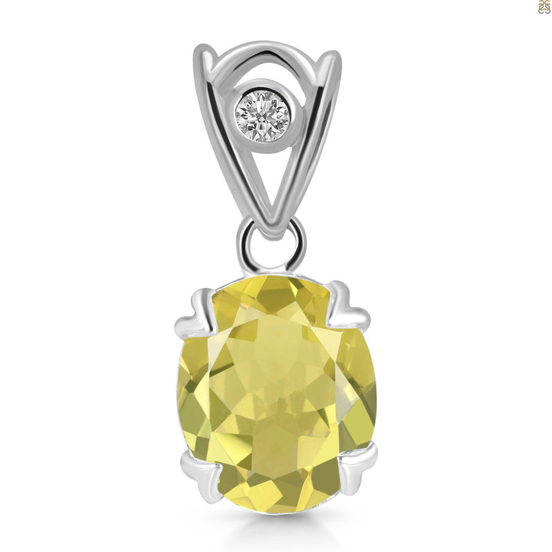 Lemon Quartz Pendant LEM-RDP-749-V-LOOP.