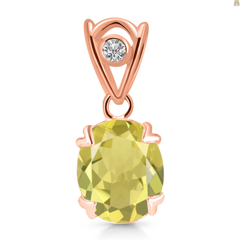 Lemon Quartz Pendant LEM-RDP-750-V-LOOP.