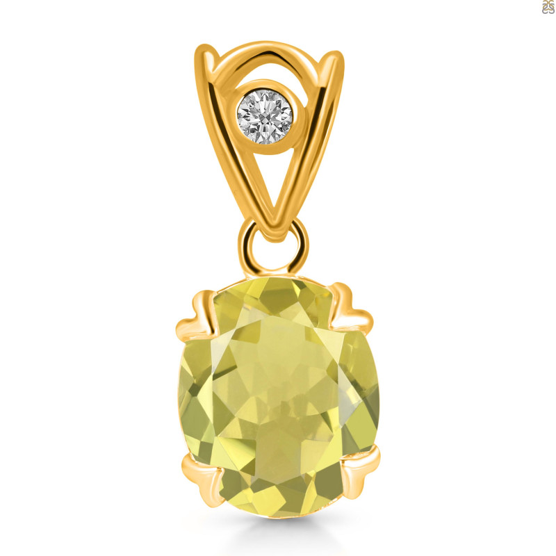 Lemon Quartz Pendant LEM-RDP-750-V-LOOP.