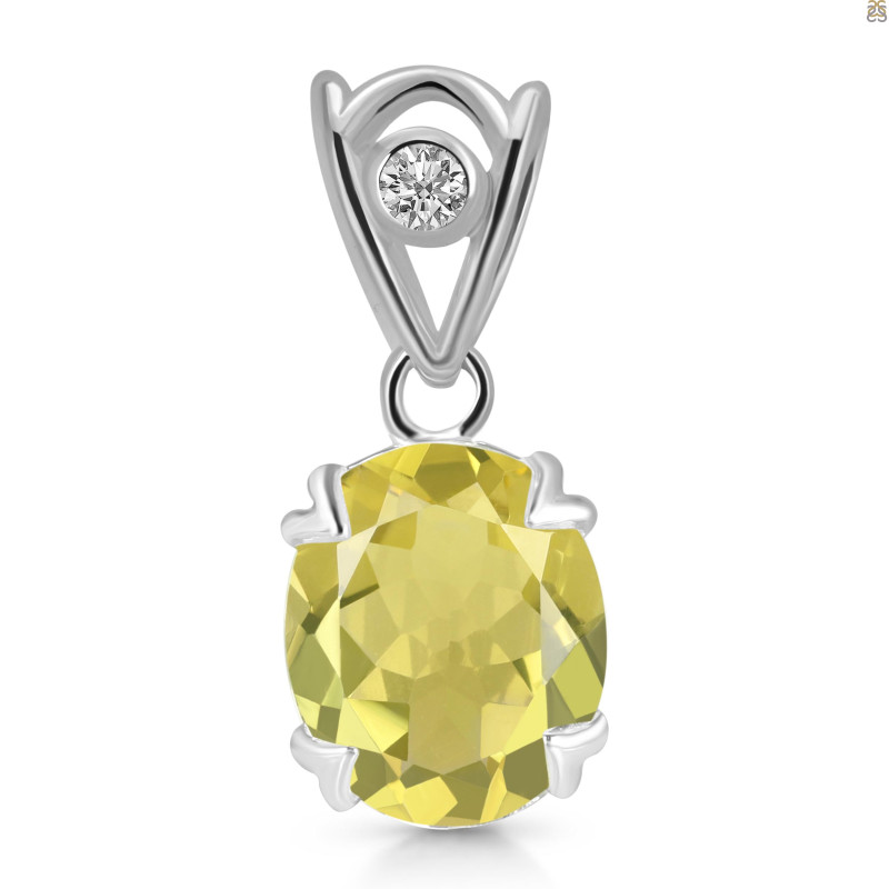 Lemon Quartz Pendant LEM-RDP-750-V-LOOP.