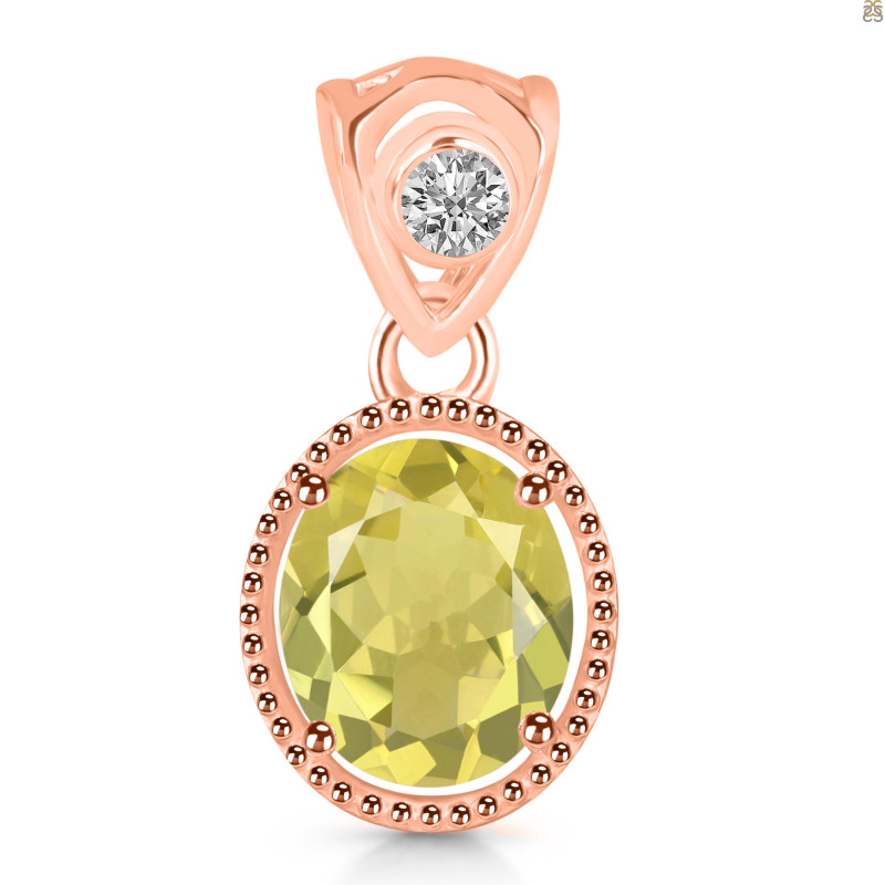 Lemon Quartz Pendant LEM-RDP-755-V-LOOP.