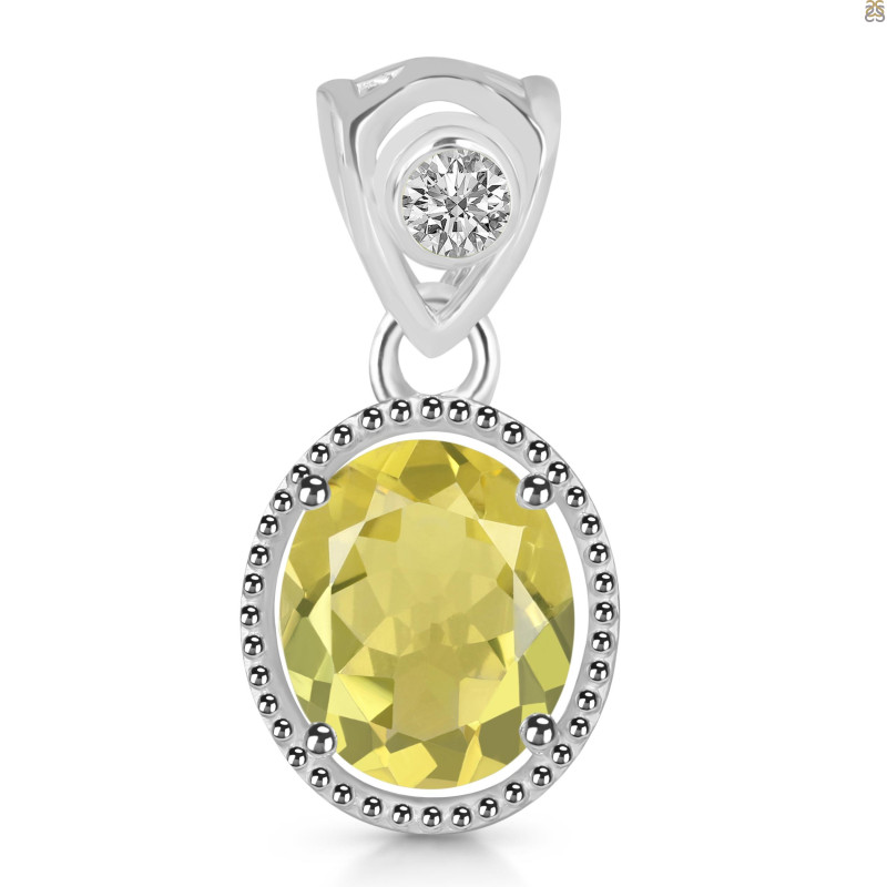 Lemon Quartz Pendant LEM-RDP-755-V-LOOP.