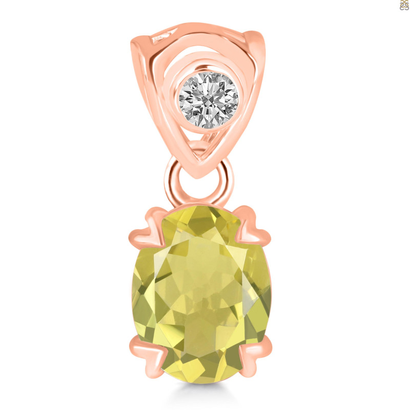 Lemon Quartz Pendant LEM-RDP-762-V-LOOP.