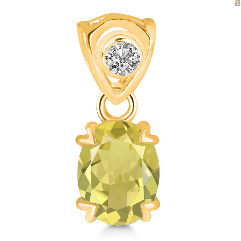 Lemon Quartz Pendant LEM-RDP-762-V-LOOP.