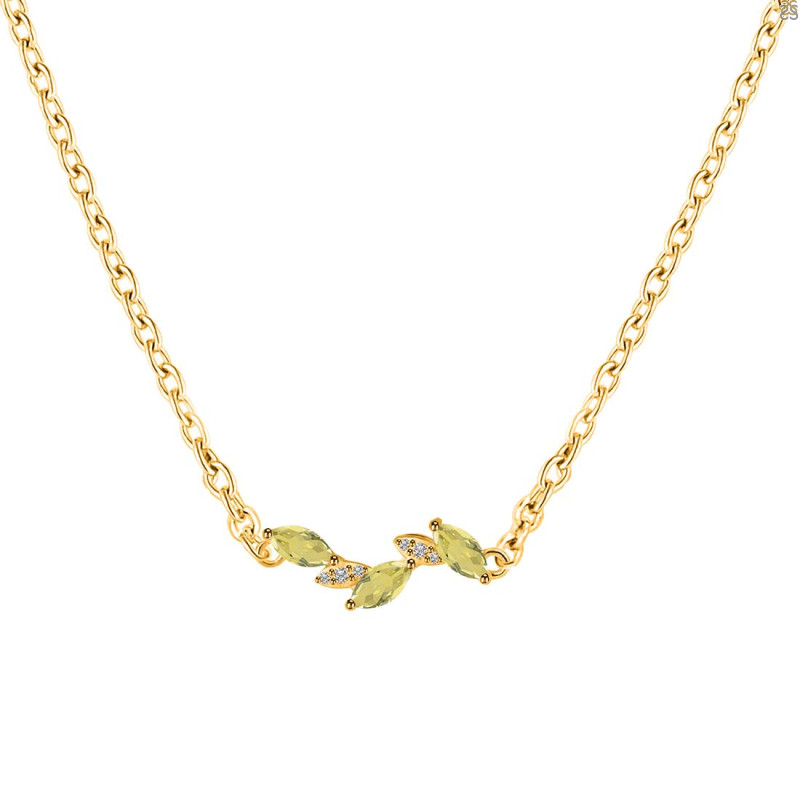 Lemon Quartz & White Topaz Necklace LEM-RDN-460.