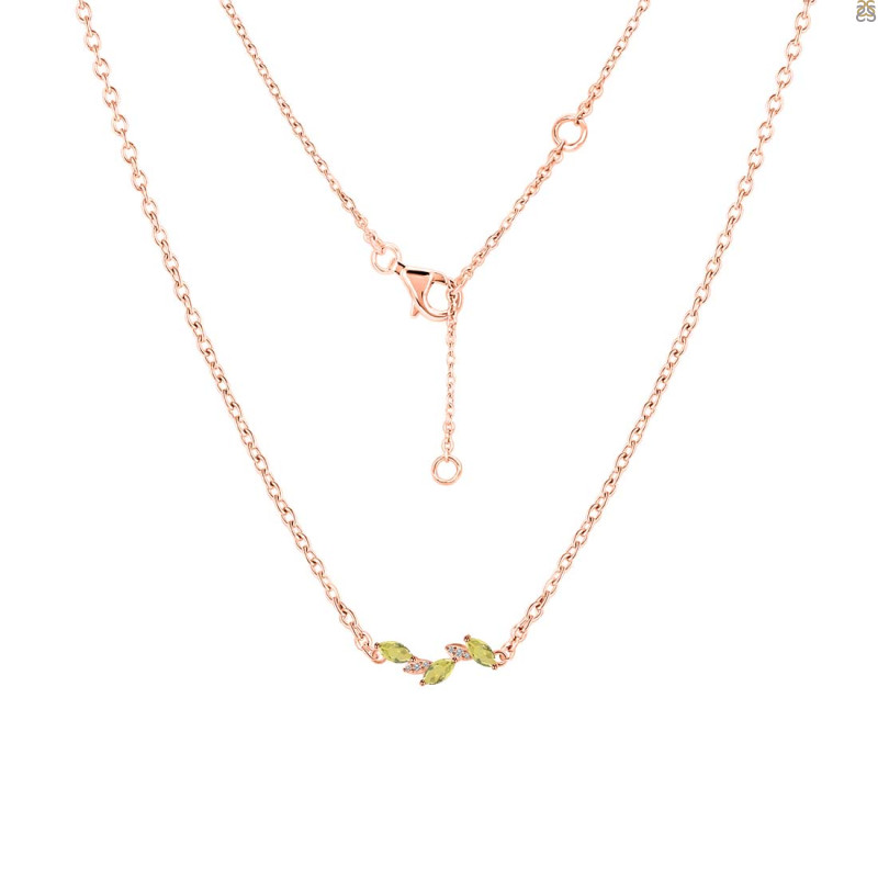 Lemon Quartz & White Topaz Necklace LEM-RDN-460.