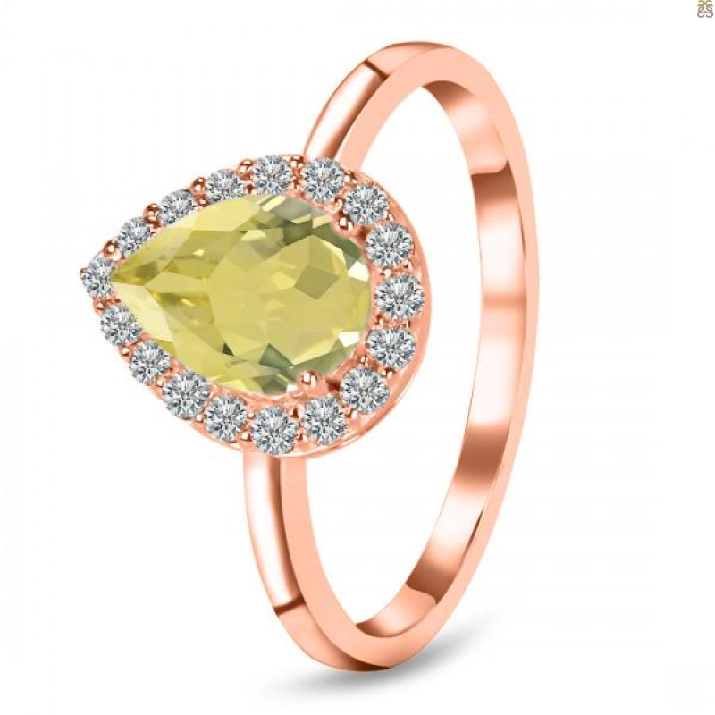 Lemon Quartz Ring LEM-RR-401.
