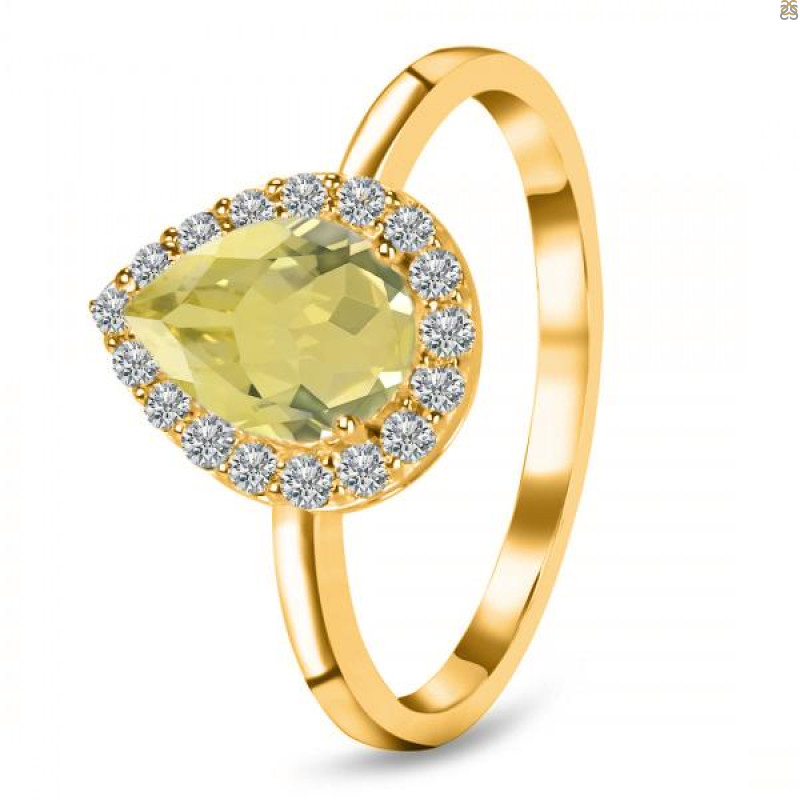 Lemon Quartz Ring LEM-RR-401.