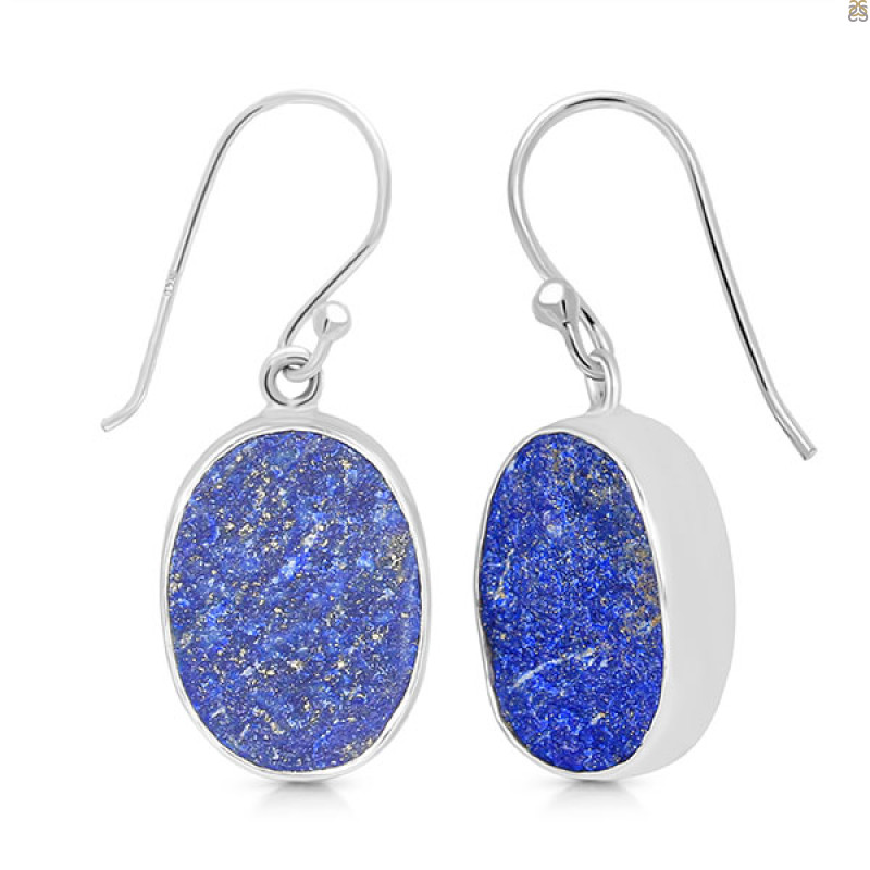 Lapis Rough Earring-E LLP-3-55