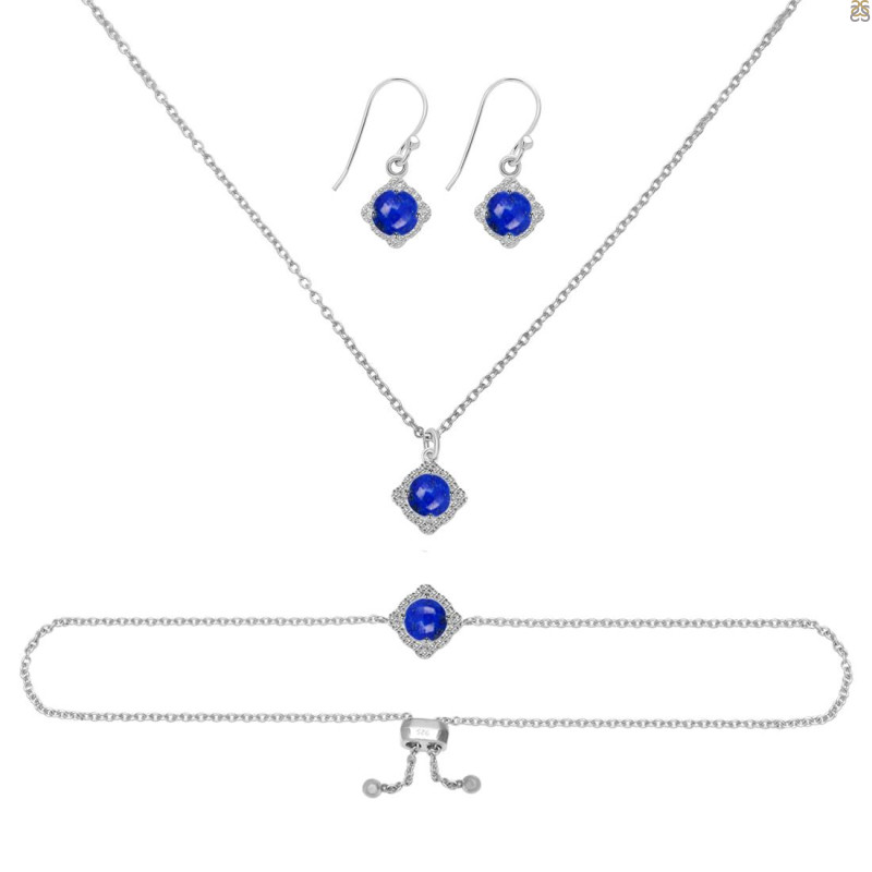 Lapis Jewelry Set LLP-RDB-66-RDN-74-RDE-692.